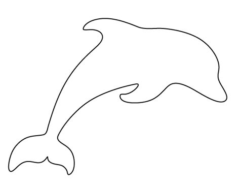 Printable Dolphin Stencil